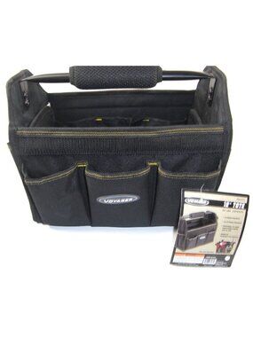 Voyager 12" Tool Tote Black 18 Pockets Portable Tool Bag New